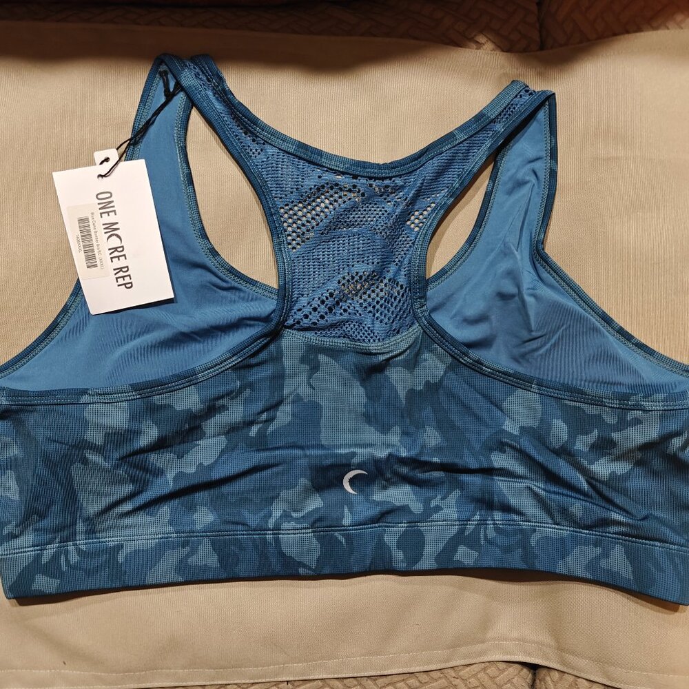 ZYIA Blue Camo Bomer Bra RC, NWT